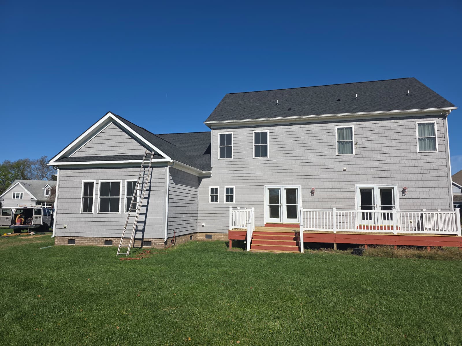 Home exterior with siding